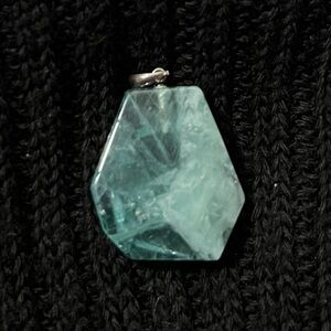 Fluorite Pendant with 925 silver hardware